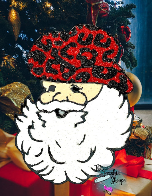 Santa W/ Leopard Cowboy Hat